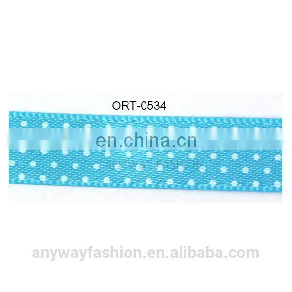Designer red waving woven satin tape