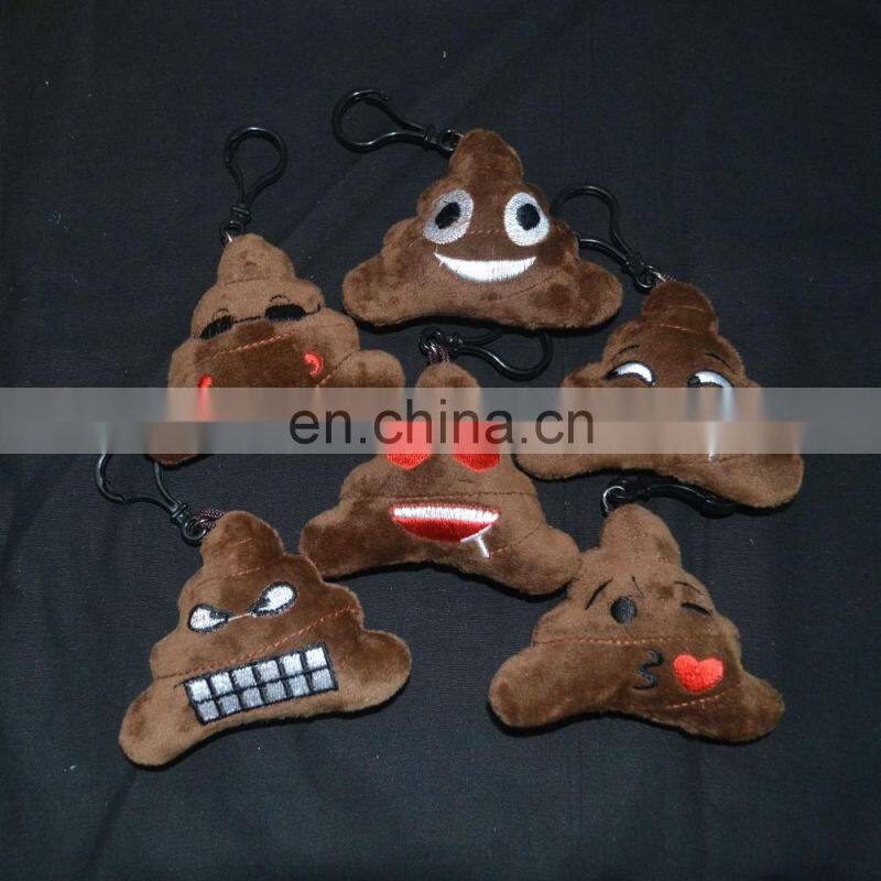 27 styles of creative plush emoji keychain poo keychain devil keychain