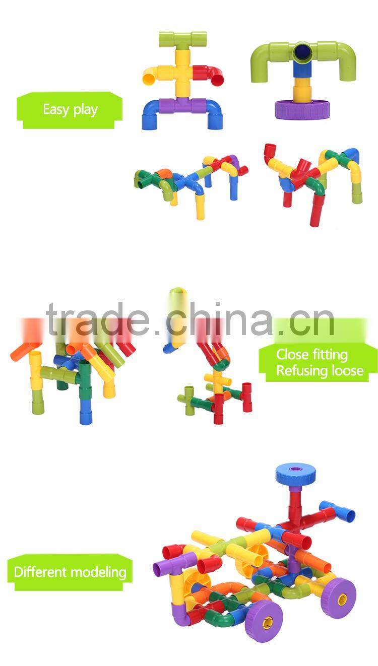 manufactory plastic pipe blocks building toys for sale