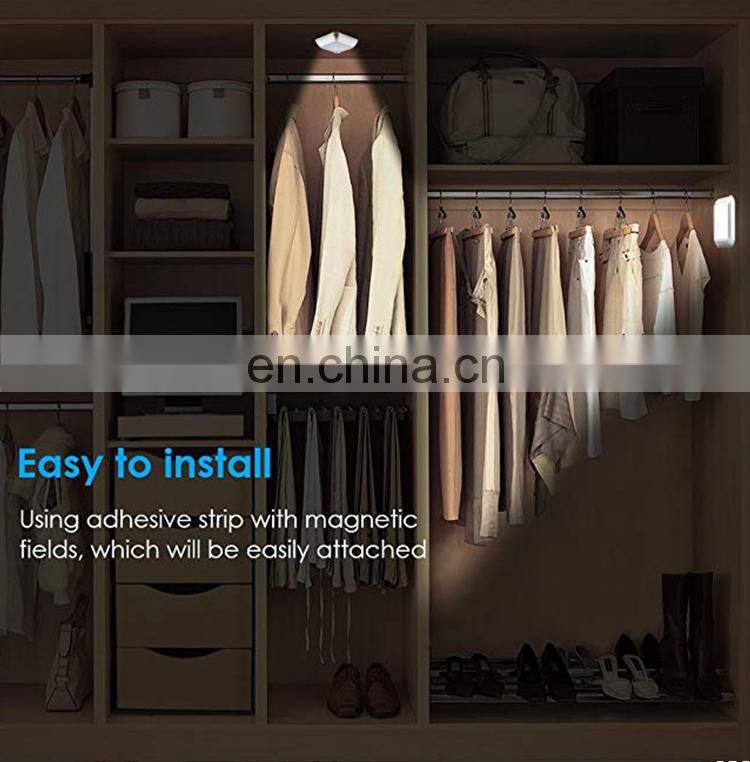 Motion Sensor Closet Lights Battery Operated Stick-on Anywhere Wireless Night Lights for Stairway Closet
