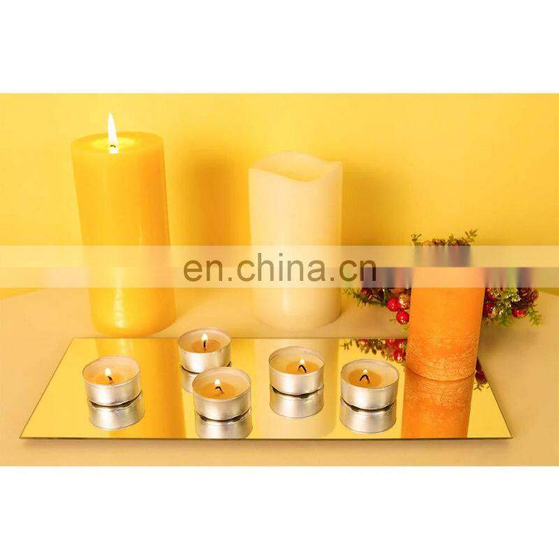 5"x12" Rectangle Mirror Candle plate/holder Wedding Christmas& Party decoration table centerpieces bevelled edge