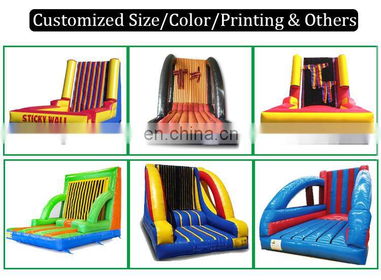 China Inflatable Sticky Wall Giants Inflatable Jump Stick Sports Games Inflatable Stick Climbing Wall For Sale