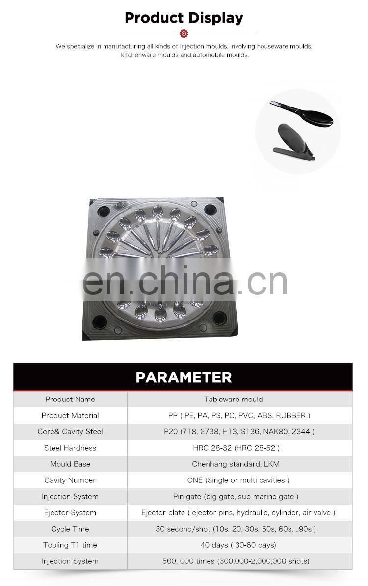 Safety high quality foldable disposable plastic spoon mould machine