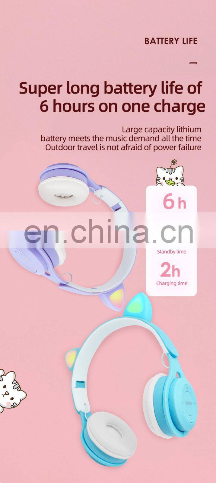Bt_Headphones_Wireless hot Amazon 2021 News Product M6 Cute Odm&Oem Factory Wholesale Mobile Phone Wireless Earphones Headphones