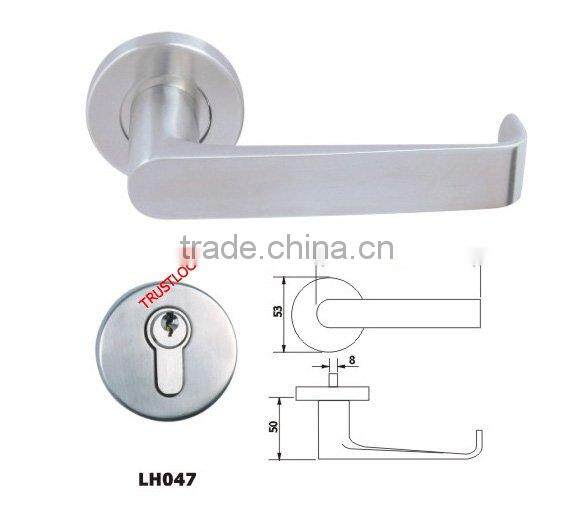 Trust 304 Solid Stainless Steel Lever Door Handle with Escutcheon