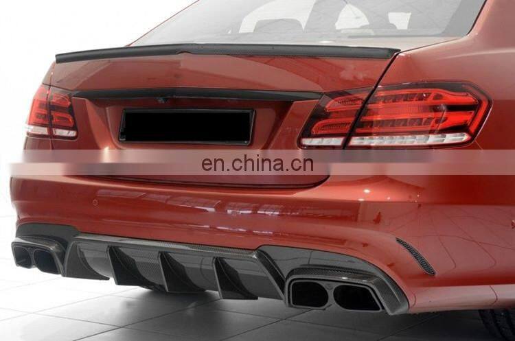 E CLASS W212 E63 B style carbon fiber rear diffuser with exhaust tips