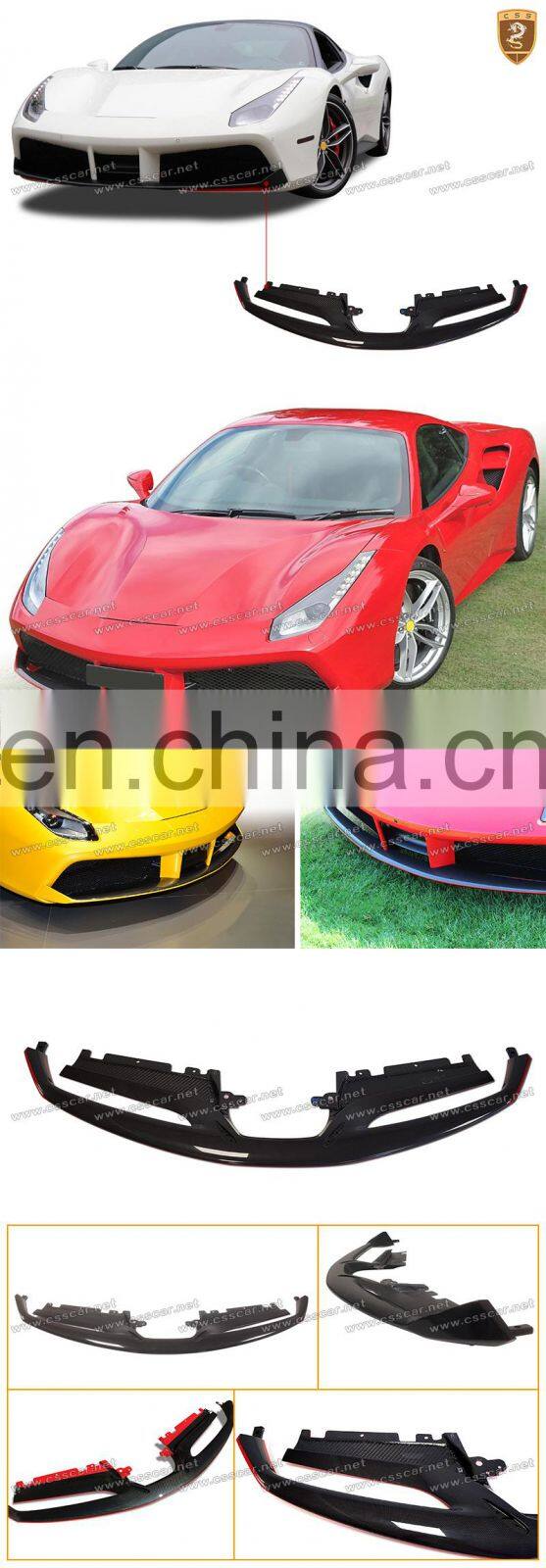 Carbon Fiber OEM Style Front Lip Suitable For Ferrari 488 GTB Body Kit Auto Parts