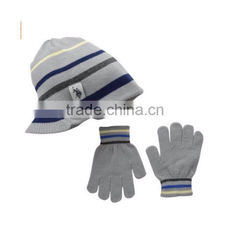 wholesale winter pom hat and glove set adult