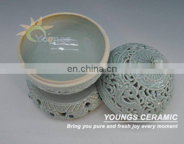 Oriental Ceramic Enamel Incense Censer