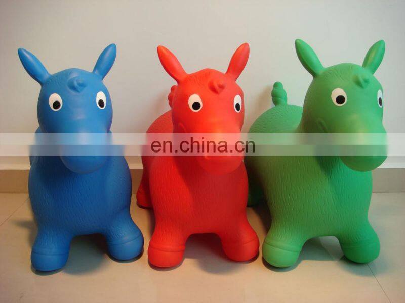 kids ride on Inflatable Jumping animals with cute design horse toys for home and school