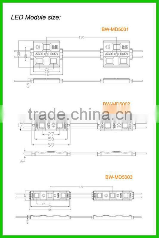 PVC ABS LED COB Module,IP65 COB Power LED Module