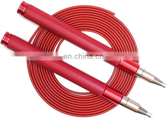 High Speed Skipping Rope Tangle-Free with Self-Locking Screw-Free Design Rope-Adjustable (2 Cables) Aluminum Alloy Non Slip Hand