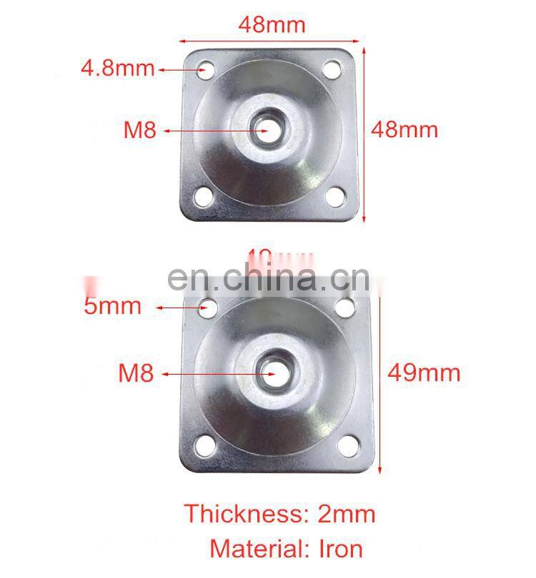 Modern Straight Table Legs Metal Mounting Plates for Chair