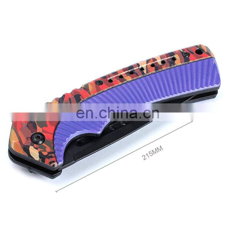 New Trends Outdoor Camping Hunting Bushcraft Folding Foldable Knife Tactical Paracord Survival Military Pocket Knife