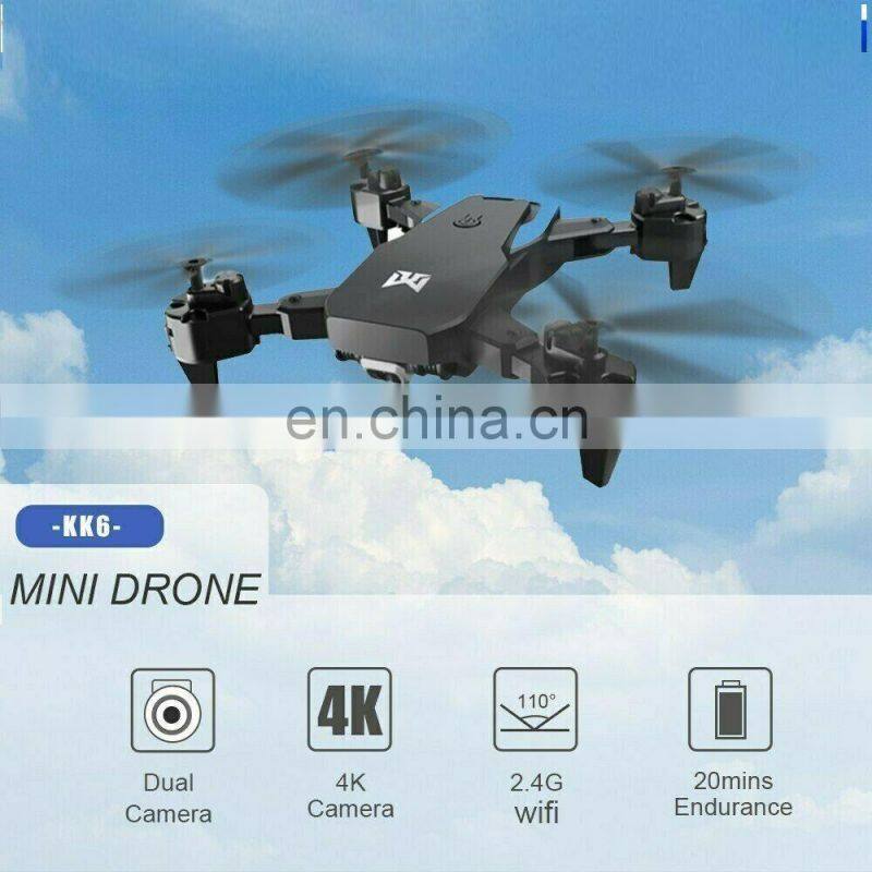 KK6 Mini RC Drone With 4K Camera 20mins Flight Time Altitude Hold Headless Mode