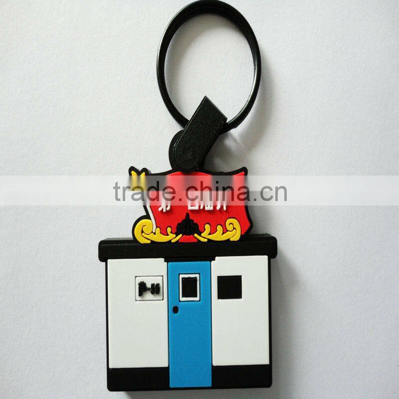 Flag 3D PVC keyring, travle souvenir silicone keychain for gifts