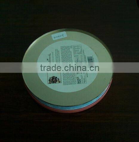 round cookie/chocolate tin box