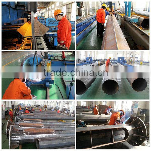 tapered steel telecom tower company hot dip galvanization