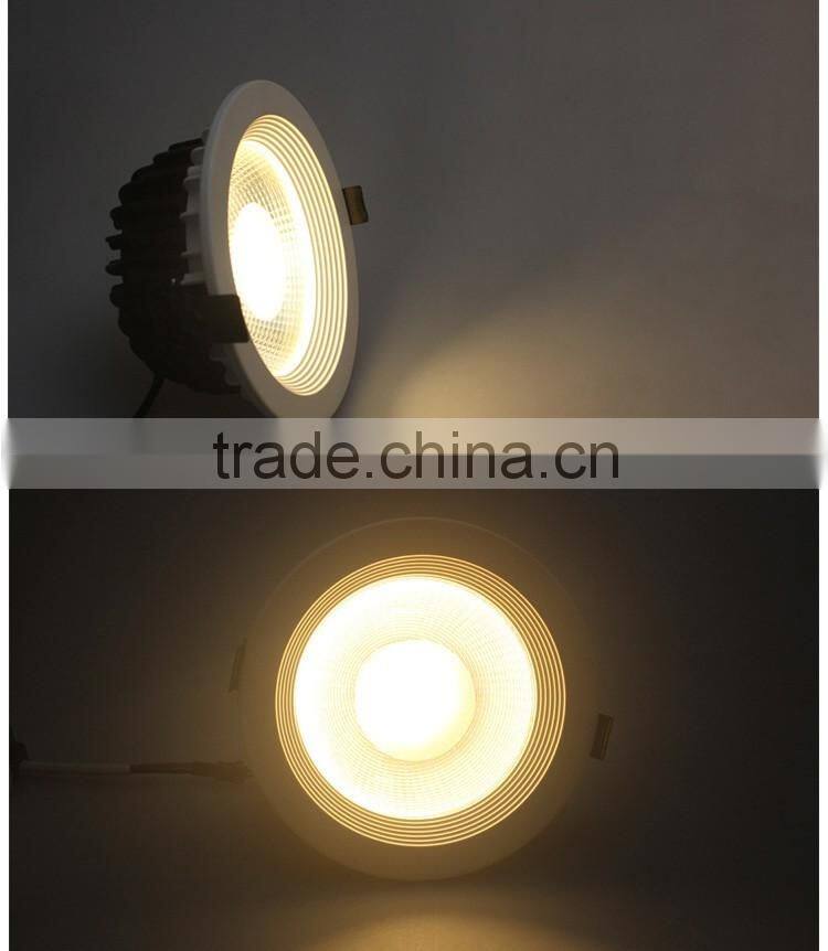 Die cast Aluminum 9w round cob led downlight led recessed down light dimmable led downlight CE/ROSH
