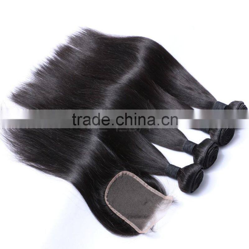 peruvian straight hair bundles with closure