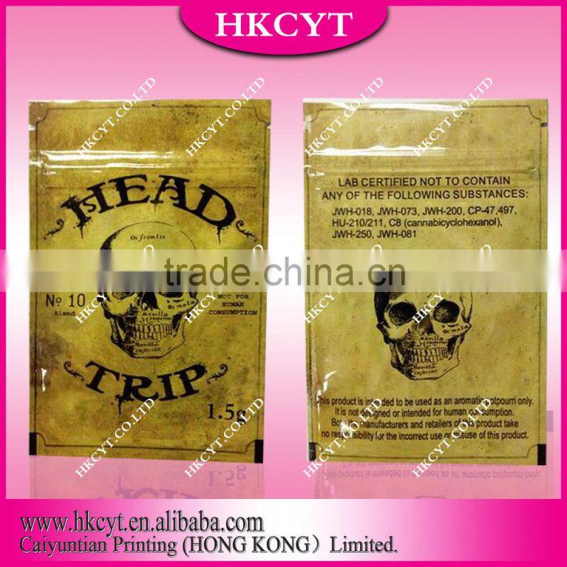 plastic rolling tobacco pouch/ tobacco pouch/Tobacco pouch with zipper