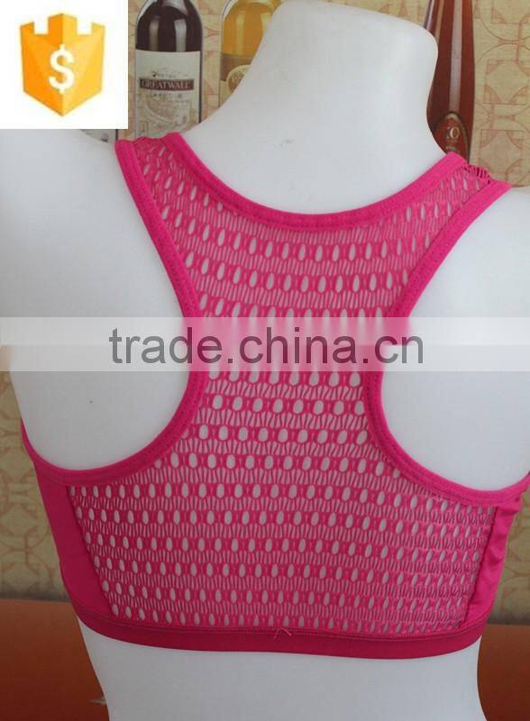 2016 The hollow out design ventilate sports bra sets
