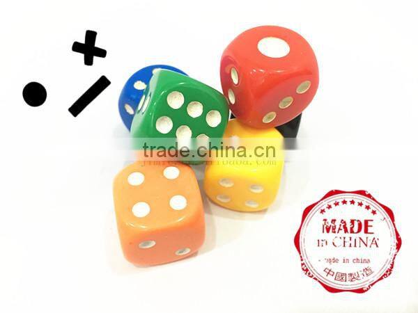 15mm round corner colored dice