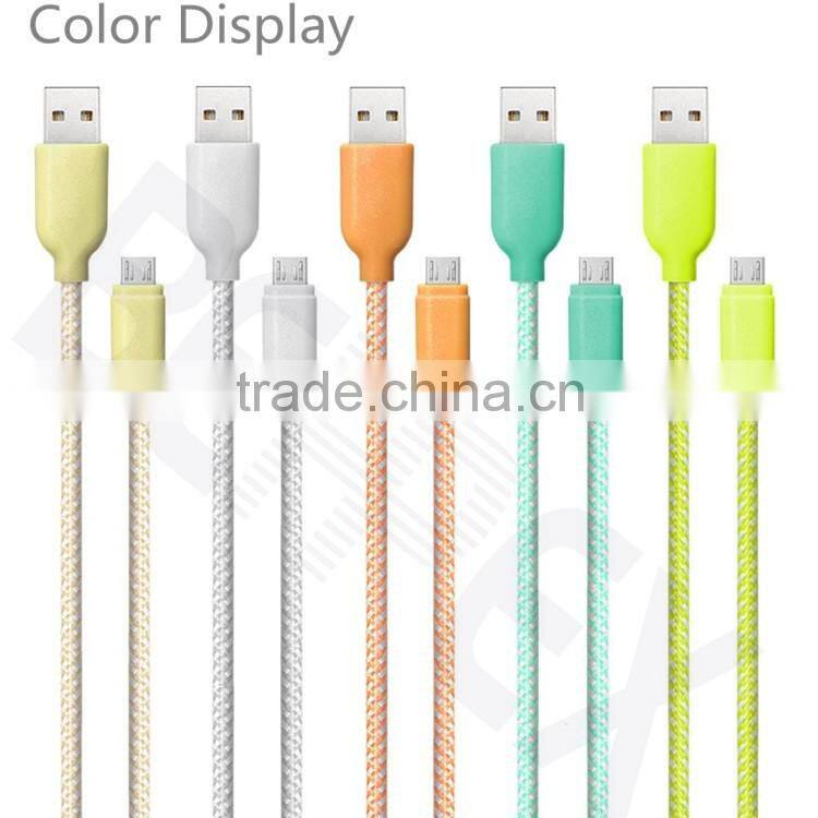 2016 Latest Design Fast Charge 24AWG Phone Micro USB 2.0 Data Cable