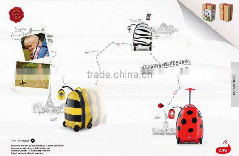 RASTAR designed patent battery travel luggage bag for kids with remote control