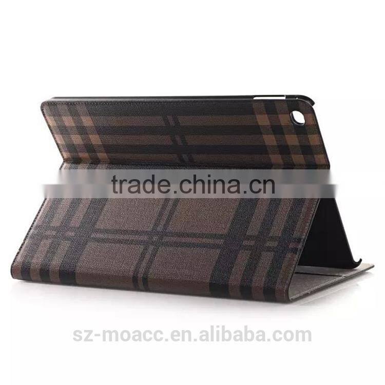 stripe style smart flip stand leather case for ipad air 2