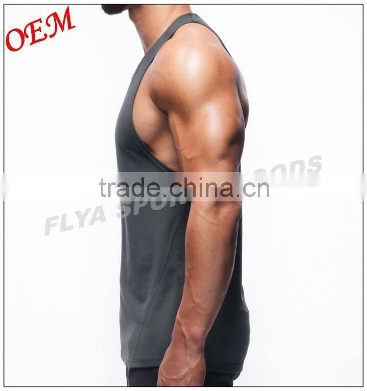 high quality 100% cotton sexy men singlets for GYM