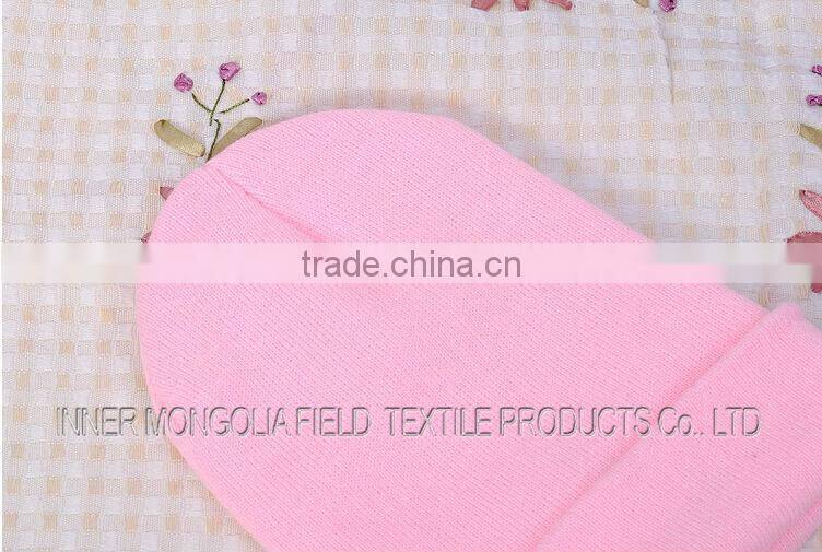 100 Acrylic Cheap Knitted Blank Beanie