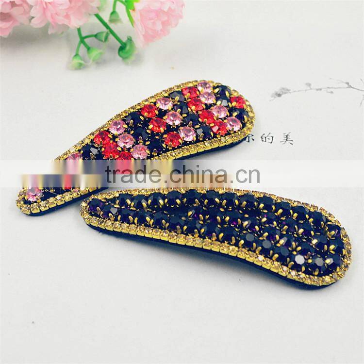 Hot New Fresh Wind Latest European And American Retro Simple Little Hair Clips with Full Stone