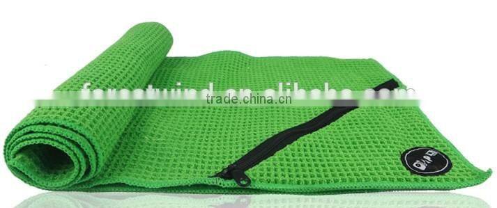 Microfiber sport sex towel manufacturer waffle pattern