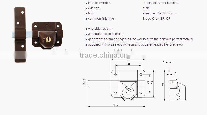 double deadbolt security door lock