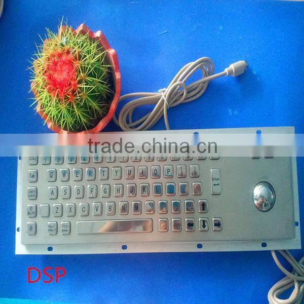 precision backlight kiosk metal keyboard with trackball