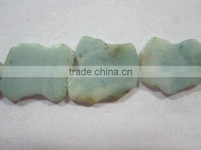 Amazonite Agate slice long drill