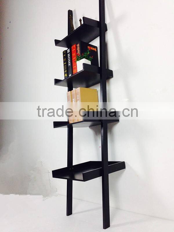 bedroom space saving furniture MDF wooden KD corner book shelf