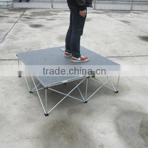 Easy set up aluminum portable stage podium for keyboard/music insturment