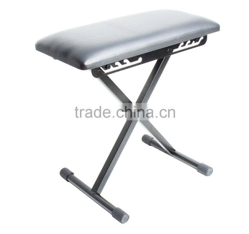 Deluxe foldable metal X keyboard bench height adjustable