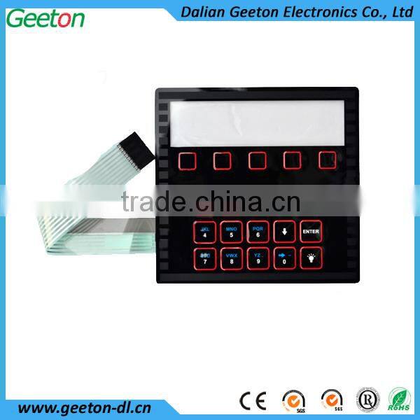 high quality membrane switch 10 keys touch screen keyboard