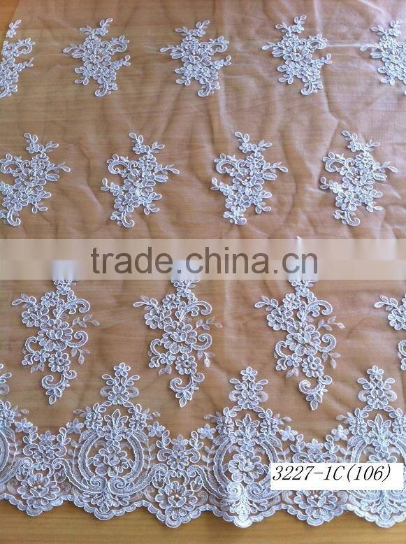 2015 hot sale embroidered lace for bridal