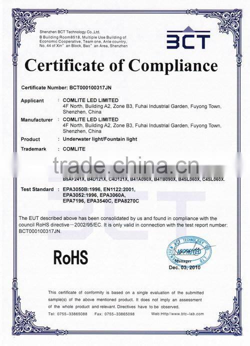 2015 Professional Spotlights for Swimming Pool SS3166 Tripod 3x4W COB LED Underwater Spotlights