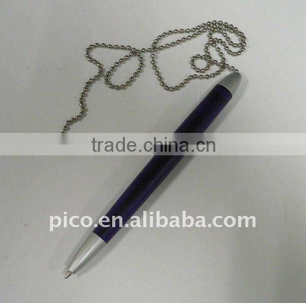 Metal spring based table pen with chain for promotion