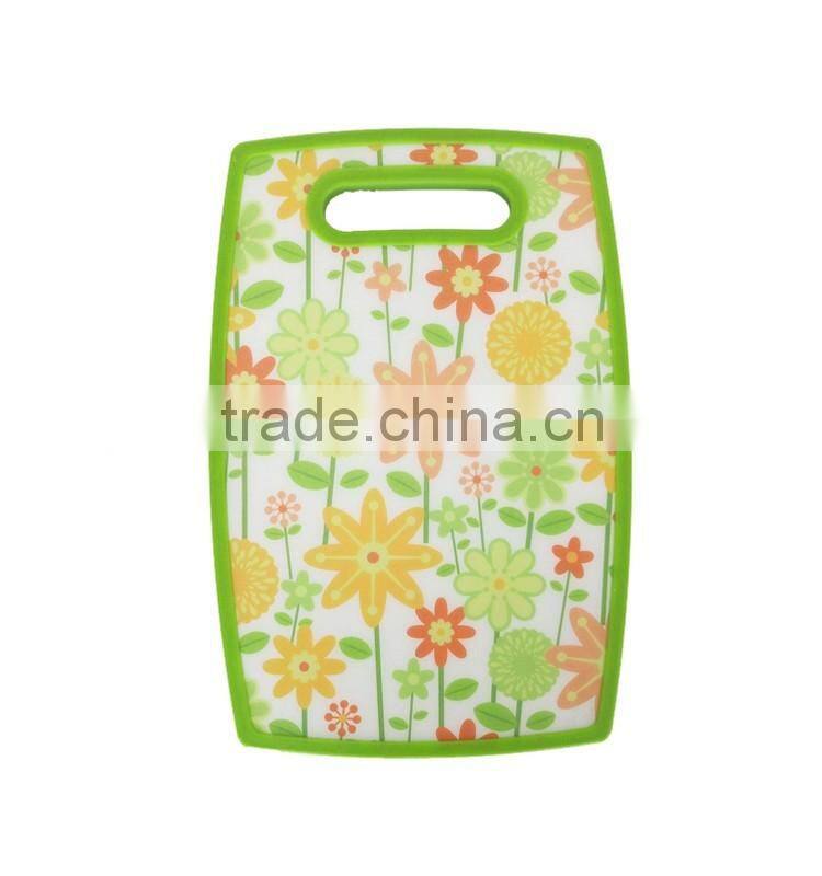 Ebay hot sell kitchen board chopping board with deco cutting board with hole