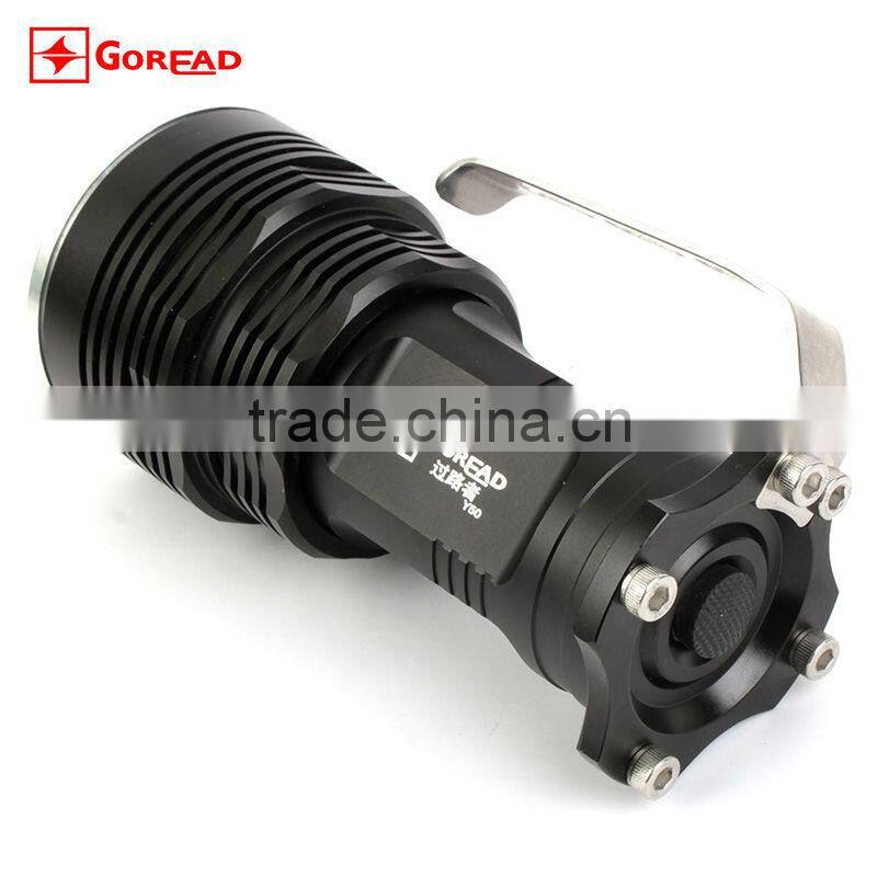 GOREAD Y50 Black Aluminum High bright rechargeable 1000lum T6 flashlight search light