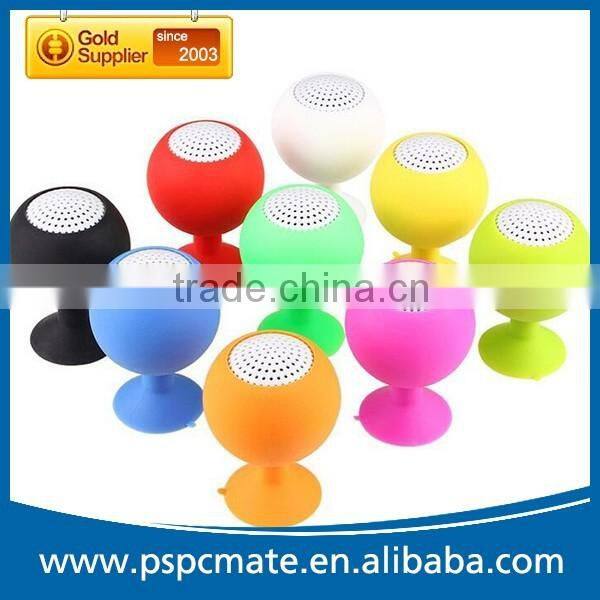 Red Wine Glass Shaped Wired Silicon Mini Sucker Cup Speaker