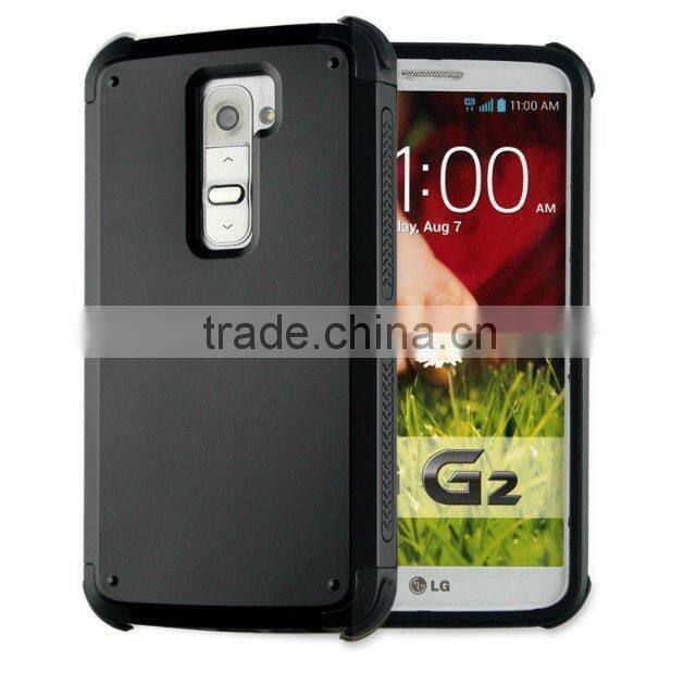 Hybrid armor double layer case for LG G2
