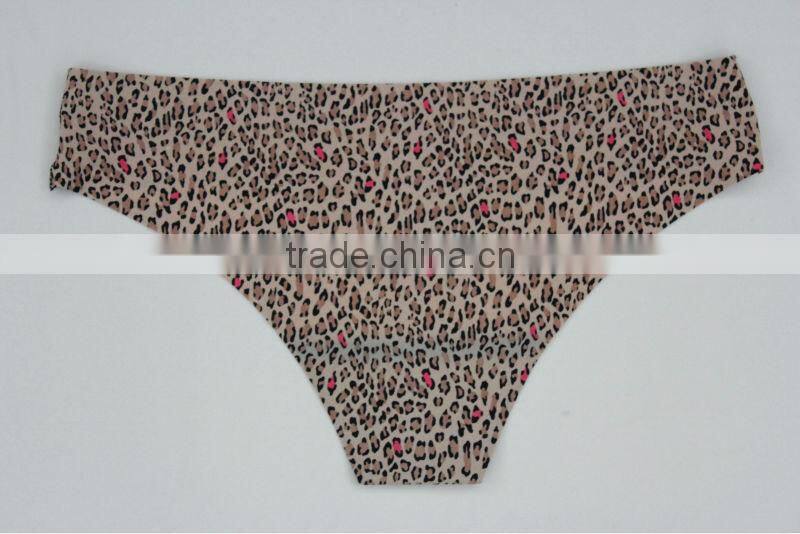 Sexy Ladies Folded Leopard Print One Piece Thong Inner Wear