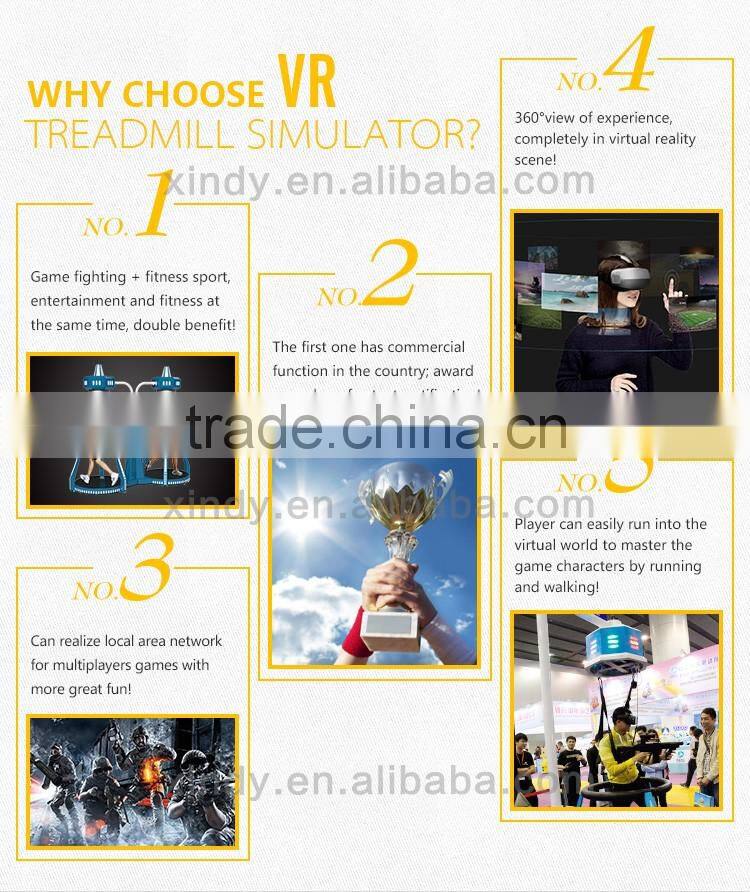 IAAPA popular VR treadmill virtual reality simulator 9d cinema